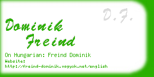 dominik freind business card